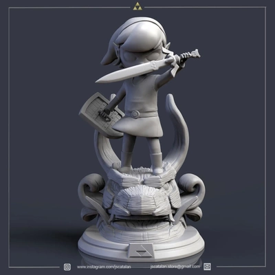 épico toon enlace tloz windwaker 3d modelos descargar crealidad nube 3d print model - Mito3D