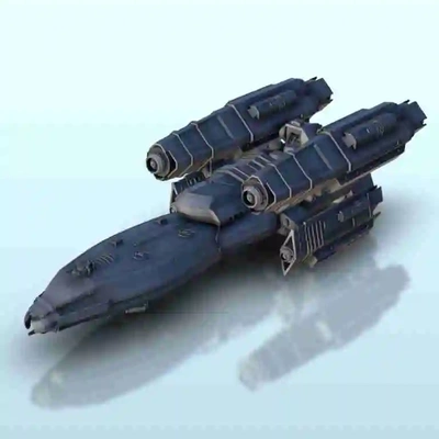 erebe spaceship 11 - sci-fi science fiction future 40k legio 3d models download creality cloud spacecrafts 3d print model - Mito3D