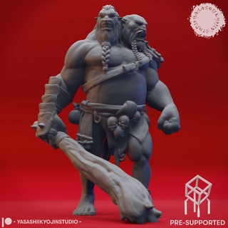 ettin - tabletop miniature pre-supported Characters 3d print model - Mito3D