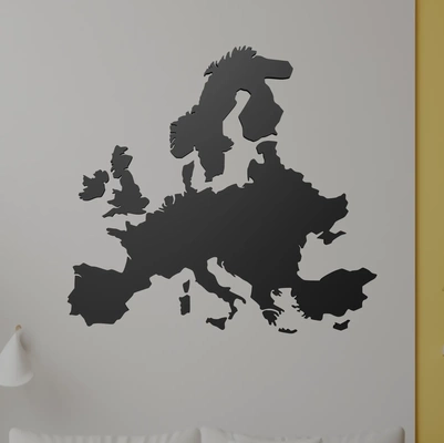 europe wall art 3d models download creality cloud home decor 3d print model - Mito3D