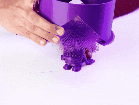 mal serviteurs cheveux œil porte clés violet serviteur 3d modèles télécharger créalité nuage monstres 3d print model - Mito3D