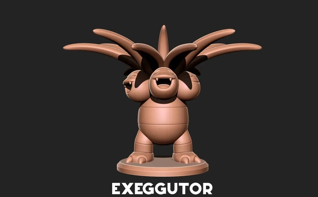 exeggutor pokémon 3d impressão modelo modelos baixar crialidade nuvem 3d print model - Mito3D