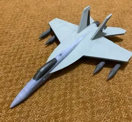 f 18 süper boynuz w füzeler 3d modeller indir creality bulut 3d print model - Mito3D