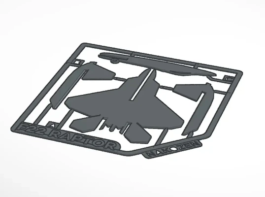 f-22 raptor kit card 3d models download creality cloud 3d print model - Mito3D