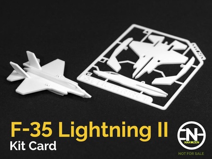 f 35 relámpago ii equipo tarjeta aviones guerra 3d print model - Mito3D