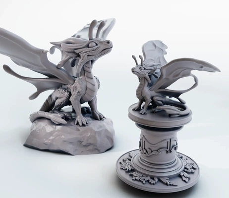 faerie dragão bebê 3d modelos baixar crialidade nuvem 3d print model - Mito3D