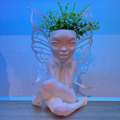 fée vase fleur pot 3d modèles télécharger créalité nuage accueil maison décor 3d print model - Mito3D