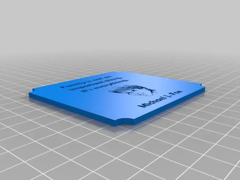 familia placa 3d modelos descargar crealidad nube 3D print model - Mito3D