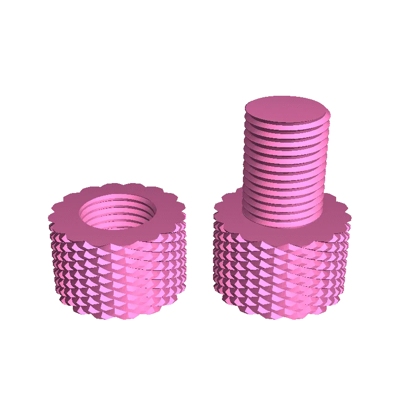 lujoso mano apretado 15mm nuez tornillo 3d modelos descargar crealidad nube 3D print model - Mito3D