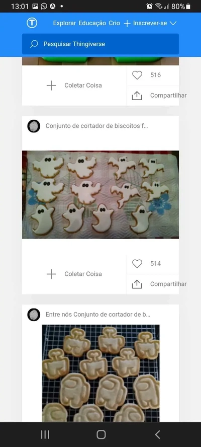 fantasma biscoito 3d modelos baixar crialidade nuvem 3d print model - Mito3D