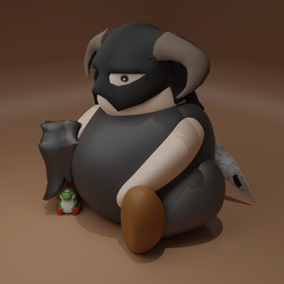 gordura draconato Skyrim meme personagens 3d print model - Mito3D