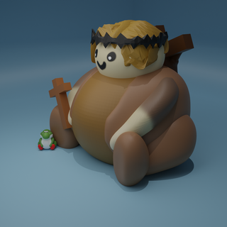 fat jesus - meme Characters 3d print model - Mito3D