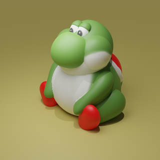 fat yoshi meme personnages 3d print model - Mito3D