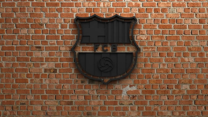 fc barcelona logo 3d modelle download realität wolke 3d print model - Mito3D