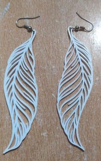 feather earring Fashion 3d print model - Mito3D
