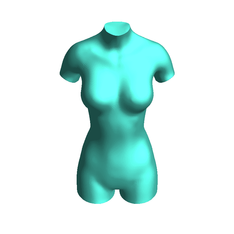 femelle corps pièces 3D print model - Mito3D