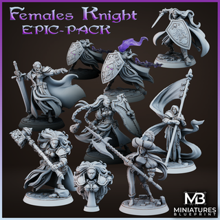 females knight pack - may 2023 release 3d models download creality cloud Women 3d print model - Mito3D