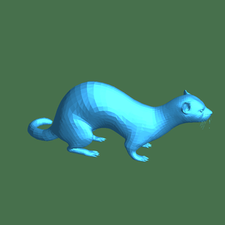 ferret Mammal 3d print model - Mito3D