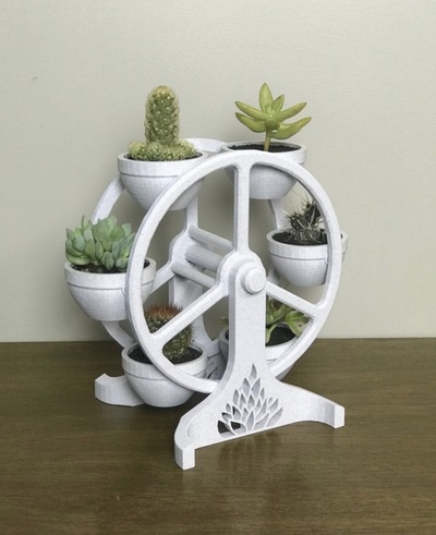 ferris wheel planter 3d models download creality cloud home decor 3d print model - Mito3D