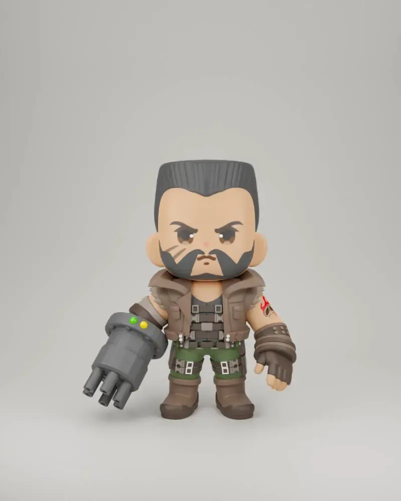 ffvii chibi barret wallace 3d modeller indir creality bulut 3D print model - Mito3D