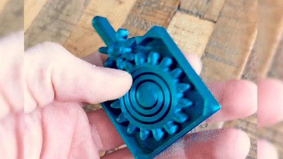 fidget spring gear Toys & Games 3d print model - Mito3D