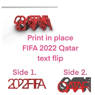 fifa 2022 trimestre texto vuelta 3d print model - Mito3D