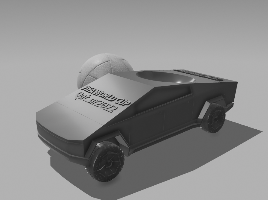 fifa monde tasse Qatar 2022 tesla cybertruck Balle supporter sport équipement 3D print model - Mito3D