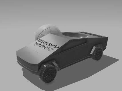 fifa dünya Fincan Katar 2022 Tesla Cybertruck top ayakta durmak spor ekipman 3d print model - Mito3D
