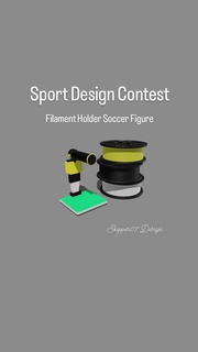 filamento soporte fútbol figura impresora partes accesorios 3d print model - Mito3D
