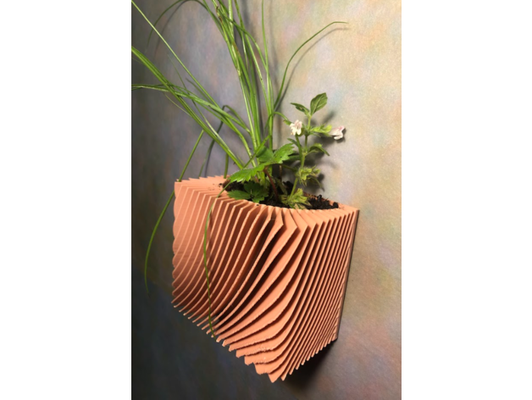 fin vases pot a wall mount 3d models download creality cloud flowers 3d print model - Mito3D