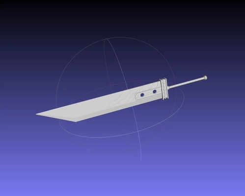 final fantasy buster sword printable replica 3d models download creality cloud 3d print model - Mito3D