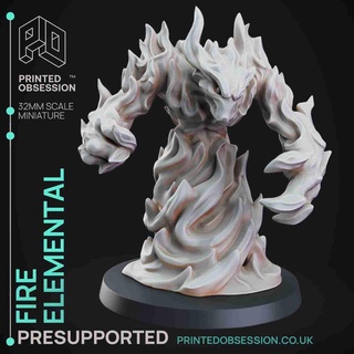 fire elemental - creature presupported 32mm scale Monsters 3d print model - Mito3D