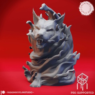 fire elemental - tabletop miniature pre-supported Characters 3d print model - Mito3D