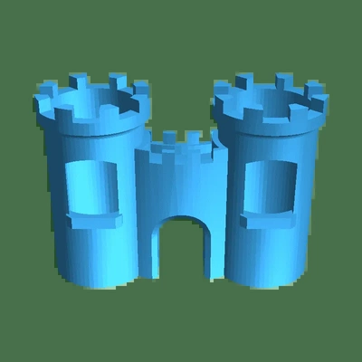 poisson château 3d modèles télécharger créalité nuage 3d print model - Mito3D