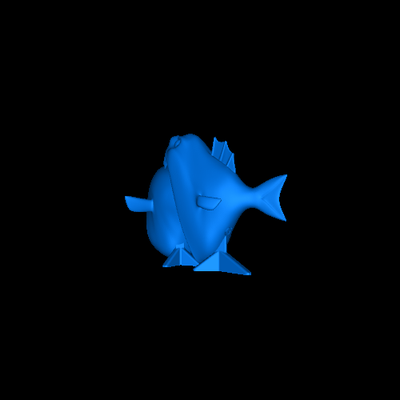 poisson mangeant 3d modèles télécharger créalité nuage 3d print model - Mito3D