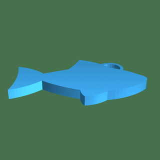 peixe key chain peixes 3d print model - Mito3D