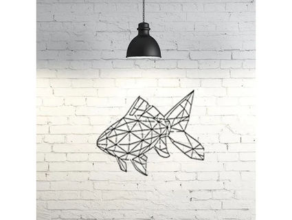 pesce parete scultura 2d animali 3d print model - Mito3D