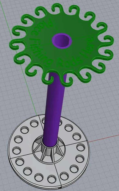 balık tutma kamış kulp destek 3d modeller indir creality bulut 3d print model - Mito3D