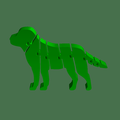 fl perro labrador 3d modelos descargar crealidad nube rompecabezas brain teasers 3d print model - Mito3D