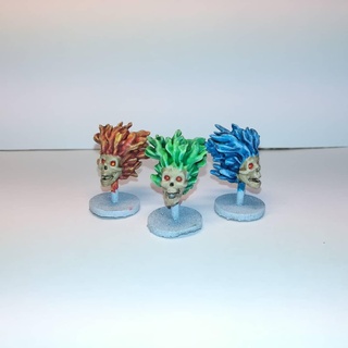 fiammeggiante cranio 28mm d miniatura tavola gioco 3d print model - Mito3D