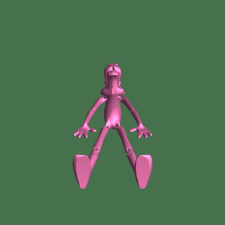 flex pink panther Fictional Characters 3d print model - Mito3D