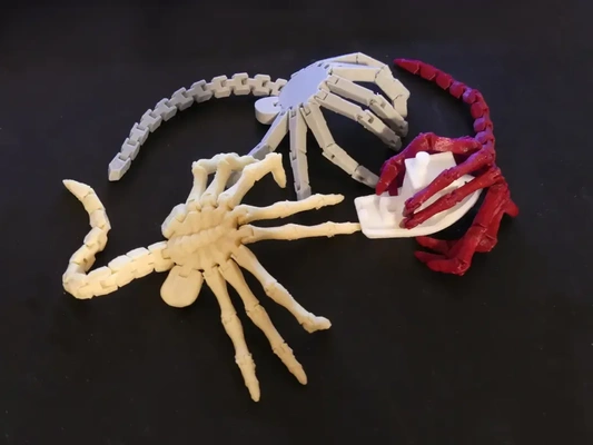 flexi facehugger 3d modeller indir creality bulut 3d print model - Mito3D