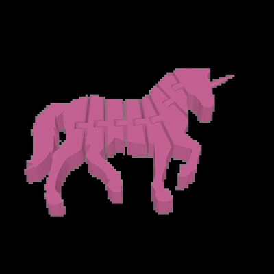 flexi-unicorn 3d models download creality cloud 3d print model - Mito3D