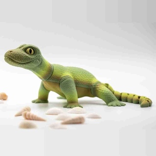 flexi Dragones komodo continuar reptil 3d print model - Mito3D