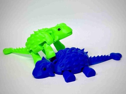 flexi ankylosaure impression endroit 3d modèles Télécharger créalité nuage dinosaure 3d print model - Mito3D