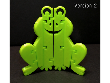 esnek mafsallı kurbağa güncellenmiş bulmacalar Brain teasers 3d print model - Mito3D