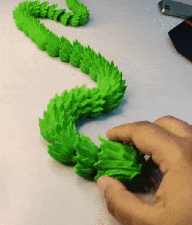 flexi articulado serpiente arbusto víbora reptil 3d print model - Mito3D