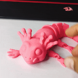 flexi bebê axolotl peixes 3d print model - Mito3D