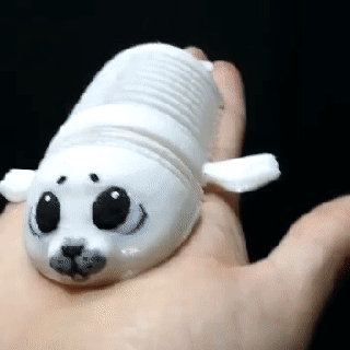 flexi baby seal Toys & Games 3d print model - Mito3D