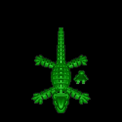 flessibile croco 3d modelli scarica creality nube 3d print model - Mito3D